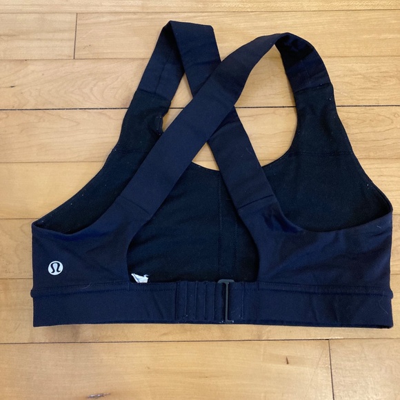 Lululemon Cross Back Black Sports Bra Sz 6 Adjustable Hot Yoga Pilates Run Gym - Picture 4 of 9